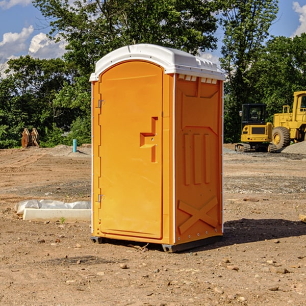 how often are the portable toilets cleaned and serviced during a rental period in Edwards County